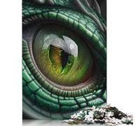 500 Pieces Jigsaw Puzzles for Adults Green Dragon Eye Square Jigsaw Puzzles, for Adults And Teenager, Wooden Puzzles Home Art Decor 500pcs (52x38cm)