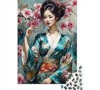 500 Pieces Jigsaw Puzzles for Adults Korean Girl Square Wooden Puzzles Unique Piece Puzzle Educational Fun Games Toys 500pcs (52x38cm)