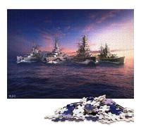 500 Pieces Jigsaw Puzzles for Adults Leyte Gulf Square Wooden Puzzles Unique Piece Puzzle Educational Fun Games Toys 500pcs (52x38cm)