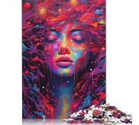 500 Pieces Jigsaw Puzzles for Adults Mind Erase Jigsaw Puzzle Wooden Puzzles Decompressing Intellectual Educational Toy Good Gift for Teenagers 500pcs (52x38cm)