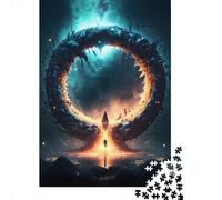 500 Pieces Jigsaw Puzzles for Adults Multiverse Portal Square Jigsaw Puzzles, for Adults And Teenager, Wooden Puzzles Home Art Decor 500pcs (52x38cm)