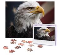 500 Pieces Jigsaw Puzzles for Adults Personalized Wooden Puzzle American Bald Eagle Puzzles from Photos Picture Puzzle for Family Wedding Christmas Birthday Gifts