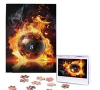500 Pieces Jigsaw Puzzles for Adults Personalized Wooden Puzzle Billiard ball on fire Puzzles from Photos Picture Puzzle for Family Wedding Christmas Birthday Gifts