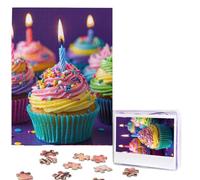 500 Pieces Jigsaw Puzzles for Adults Personalized Wooden Puzzle Colorful Cupcakes Puzzles from Photos Picture Puzzle for Family Wedding Christmas Birthday Gifts