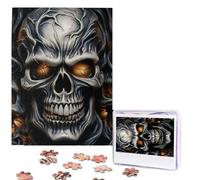 500 Pieces Jigsaw Puzzles for Adults Personalized Wooden Puzzle Cool Evil Skull Puzzles from Photos Picture Puzzle for Family Wedding Christmas Birthday Gifts