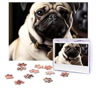 500 Pieces Jigsaw Puzzles for Adults Personalized Wooden Puzzle Cool Pug Dog Puzzles from Photos Picture Puzzle for Family Wedding Christmas Birthday Gifts