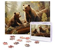 500 Pieces Jigsaw Puzzles for Adults Personalized Wooden Puzzle Cute Bears Play in The Tree Puzzles from Photos Picture Puzzle for Family Wedding Christmas Birthday Gifts