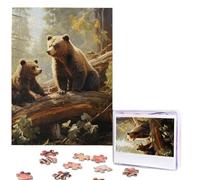 500 Pieces Jigsaw Puzzles for Adults Personalized Wooden Puzzle Cute Bears Play in The Tree Puzzles from Photos Picture Puzzle for Family Wedding Christmas Birthday Gifts