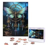 500 Pieces Jigsaw Puzzles for Adults Personalized Wooden Puzzle Dream Catcher Dragonfly Puzzles from Photos Picture Puzzle for Family Wedding Christmas Birthday Gifts
