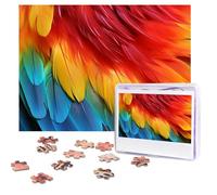 500 Pieces Jigsaw Puzzles for Adults Personalized Wooden Puzzle Fantastic Parrot Feather Puzzles from Photos Picture Puzzle for Family Wedding Christmas Birthday Gifts