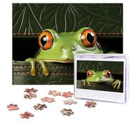 500 Pieces Jigsaw Puzzles for Adults Personalized Wooden Puzzle Frog peeking out of wallet Puzzles from Photos Picture Puzzle for Family Wedding Christmas Birthday Gifts