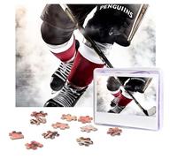 500 Pieces Jigsaw Puzzles for Adults Personalized Wooden Puzzle Ice Hockey Pattern Puzzles from Photos Picture Puzzle for Family Wedding Christmas Birthday Gifts