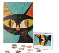 500 Pieces Jigsaw Puzzles for Adults Personalized Wooden Puzzle Mid-Century Modern Art Cat Puzzles from Photos Picture Puzzle for Family Wedding Christmas Birthday Gifts