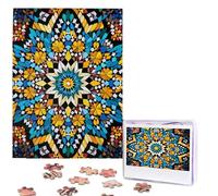 500 Pieces Jigsaw Puzzles for Adults Personalized Wooden Puzzle Moroccan Color Pattern Puzzles from Photos Picture Puzzle for Family Wedding Christmas Birthday Gifts