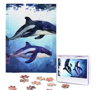 500 Pieces Jigsaw Puzzles for Adults Personalized Wooden Puzzle Orca Killer Whale Puzzles from Photos Picture Puzzle for Family Wedding Christmas Birthday Gifts