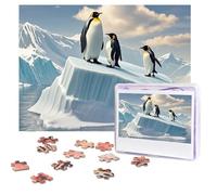 500 Pieces Jigsaw Puzzles for Adults Personalized Wooden Puzzle Penguins On The Iceberg Puzzles from Photos Picture Puzzle for Family Wedding Christmas Birthday Gifts