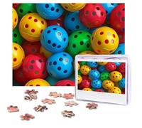 500 Pieces Jigsaw Puzzles for Adults Personalized Wooden Puzzle Pickleball Balls Colors Pattern Puzzles from Photos Picture Puzzle for Family Wedding Christmas Birthday Gifts