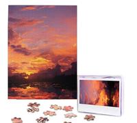 500 Pieces Jigsaw Puzzles for Adults Personalized Wooden Puzzle Sunset at dusk Puzzles from Photos Picture Puzzle for Family Wedding Christmas Birthday Gifts