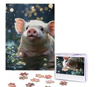 500 Pieces Jigsaw Puzzles for Adults Personalized Wooden Puzzle Swimming Pig Puzzles from Photos Picture Puzzle for Family Wedding Christmas Birthday Gifts