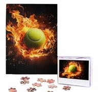 500 Pieces Jigsaw Puzzles for Adults Personalized Wooden Puzzle Tennis on fire Puzzles from Photos Picture Puzzle for Family Wedding Christmas Birthday Gifts