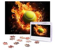 500 Pieces Jigsaw Puzzles for Adults Personalized Wooden Puzzle Tennis on fire Puzzles from Photos Picture Puzzle for Family Wedding Christmas Birthday Gifts