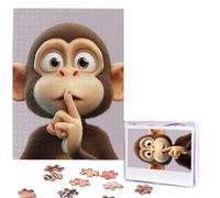 500 Pieces Jigsaw Puzzles for Adults Personalized Wooden Puzzle The silent monkey Puzzles from Photos Picture Puzzle for Family Wedding Christmas Birthday Gifts