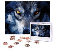 500 Pieces Jigsaw Puzzles for Adults Personalized Wooden Puzzle Wolf eyes Puzzles from Photos Picture Puzzle for Family Wedding Christmas Birthday Gifts