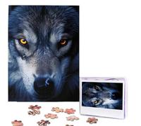 500 Pieces Jigsaw Puzzles for Adults Personalized Wooden Puzzle Wolf eyes Puzzles from Photos Picture Puzzle for Family Wedding Christmas Birthday Gifts