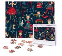 500 Pieces Jigsaw Puzzles for Adults Personalized Wooden Puzzle Women's Nutcracker Ballet Xmas Dance Puzzles from Photos Picture Puzzle for Family Wedding Christmas Birthday Gifts