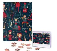 500 Pieces Jigsaw Puzzles for Adults Personalized Wooden Puzzle Women's Nutcracker Ballet Xmas Dance Puzzles from Photos Picture Puzzle for Family Wedding Christmas Birthday Gifts
