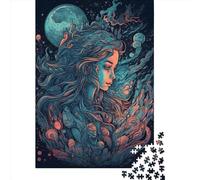 500 Pieces Jigsaw Puzzles for Adults Psychedelic Mood Square Wooden Puzzles Unique Piece Puzzle Educational Fun Games Toys 500pcs (52x38cm)