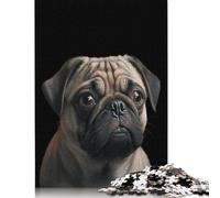 500 Pieces Jigsaw Puzzles for Adults Pug Dog Animals Square Jigsaw Puzzles, for Adults And Teenager, Wooden Puzzles Home Art Decor 500pcs (52x38cm)