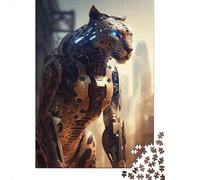 500 Pieces Jigsaw Puzzles for Adults Robotic Cheetah Puzzle Sets for Family Wooden Puzzles Brain Challenge Puzzle 500pcs (52x38cm)
