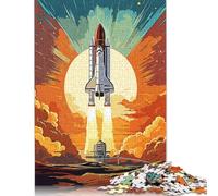 500 Pieces Jigsaw Puzzles for Adults | Rocket Go Space Jigsaw Puzzles for Adults 500 Pieces Puzzle Gifts 500pcs (52x38cm)