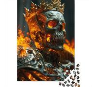 500 Pieces Jigsaw Puzzles for Adults Skeleton King Square Wooden Puzzles Unique Piece Puzzle Educational Fun Games Toys 500pcs (52x38cm)