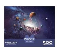 500 Pieces Jigsaw Puzzles for Adults Space Planet Square Jigsaw Puzzles, for Adults And Teenager, Wooden Puzzles Home Art Decor 500pcs (52x38cm)