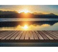 500 Pieces Jigsaw Puzzles for Adults Teens Wooden Bridge The Lake a Reflection Sunset The Snow Mountain Puzzles Fun Puzzles Colorful Home Decoration New Upgraded Puzzle Gifts