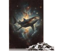 500 Pieces Jigsaw Puzzles for Adults Whale Shark in Galaxy Square Jigsaw Puzzles, for Adults And Teenager, Wooden Puzzles Home Art Decor 500pcs (52x38cm)