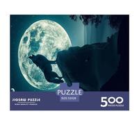 500 Pieces Jigsaw Puzzles for Adults Wolf Howling Square Jigsaw Puzzles, for Adults And Teenager, Wooden Puzzles Home Art Decor 500pcs (52x38cm)