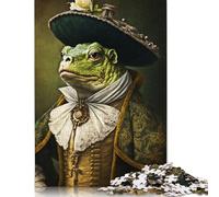 500 Pieces Jigsaw Puzzles Frog Aristocrat Creative Square Jigsaw Puzzles for Adults And Wooden Puzzles Challenging Game 500pcs (52x38cm)