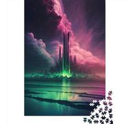 500 Pieces Jigsaw Puzzles Futuristic City Building Jigsaw Puzzles for Adults Woodenboard Puzzles Challenging Game Puzzles 500pcs (52x38cm)