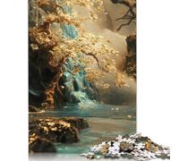 500 Pieces Jigsaw Puzzles Golden Tree of Harmony Cherry Blossom Creative Square Jigsaw Puzzles for Adults And Wooden Puzzles Challenging Game 500pcs (52x38cm)