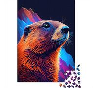500 Pieces Jigsaw Puzzles Groundhog Marmot Creative Square Jigsaw Puzzles for Adults And Wooden Puzzles Challenging Game 500pcs (52x38cm)