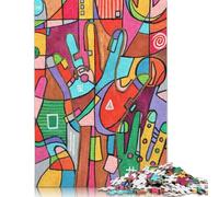 500 Pieces Jigsaw Puzzles 'Handy Vibes' Jigsaw Puzzles for Adults Woodenboard Puzzles Challenging Game Puzzles 500pcs (52x38cm)