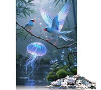 500 Pieces Jigsaw Puzzles Java Sparrow Creative Square Jigsaw Puzzles for Adults And Wooden Puzzles Challenging Game 500pcs (52x38cm)