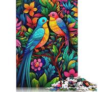 500 Pieces Jigsaw Puzzles Just A Pair of Old Birds Creative Square Jigsaw Puzzles for Adults And Wooden Puzzles Challenging Game 500pcs (52x38cm)