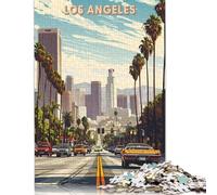 500 Pieces Jigsaw Puzzles Los Angeles Creative Square Jigsaw Puzzles for Adults And Wooden Puzzles Challenging Game 500pcs (52x38cm)