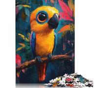 500 Pieces Jigsaw Puzzles Parrot in Jungle Jigsaw Puzzles for Adults Woodenboard Puzzles Challenging Game Puzzles 500pcs (52x38cm)
