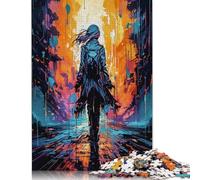 500 Pieces Jigsaw Puzzles Silhouette in A Colorful City Puzzle for Adults Wooden Puzzles Interesting Stress Reduction Jigsaw Puzzles for Family & Friends Gifts 500pcs (52x38cm)