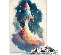 500 Pieces Jigsaw Puzzles Spaceship to The Infinite Creative Square Jigsaw Puzzles for Adults And Wooden Puzzles Challenging Game 500pcs (52x38cm)